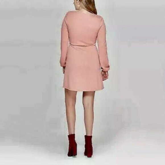 Xhilaration Mini Skater Dress Long Sleeves, Jr Size Medium, Blush Pink - Picture 2 of 10